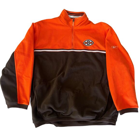 NFL Team Apparel Reebok Men's LG Cleveland Browns Fleece Pullover Sweatshirt - Picture 1 of 5